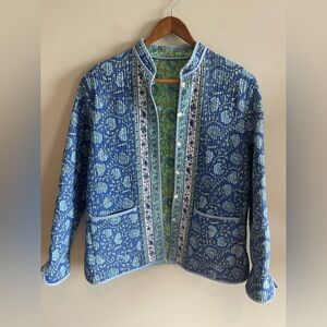 Tabi Floral quilted reversible barn jacket size small